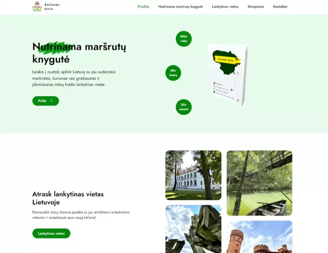 Interneto svetainė - Kelionės guru